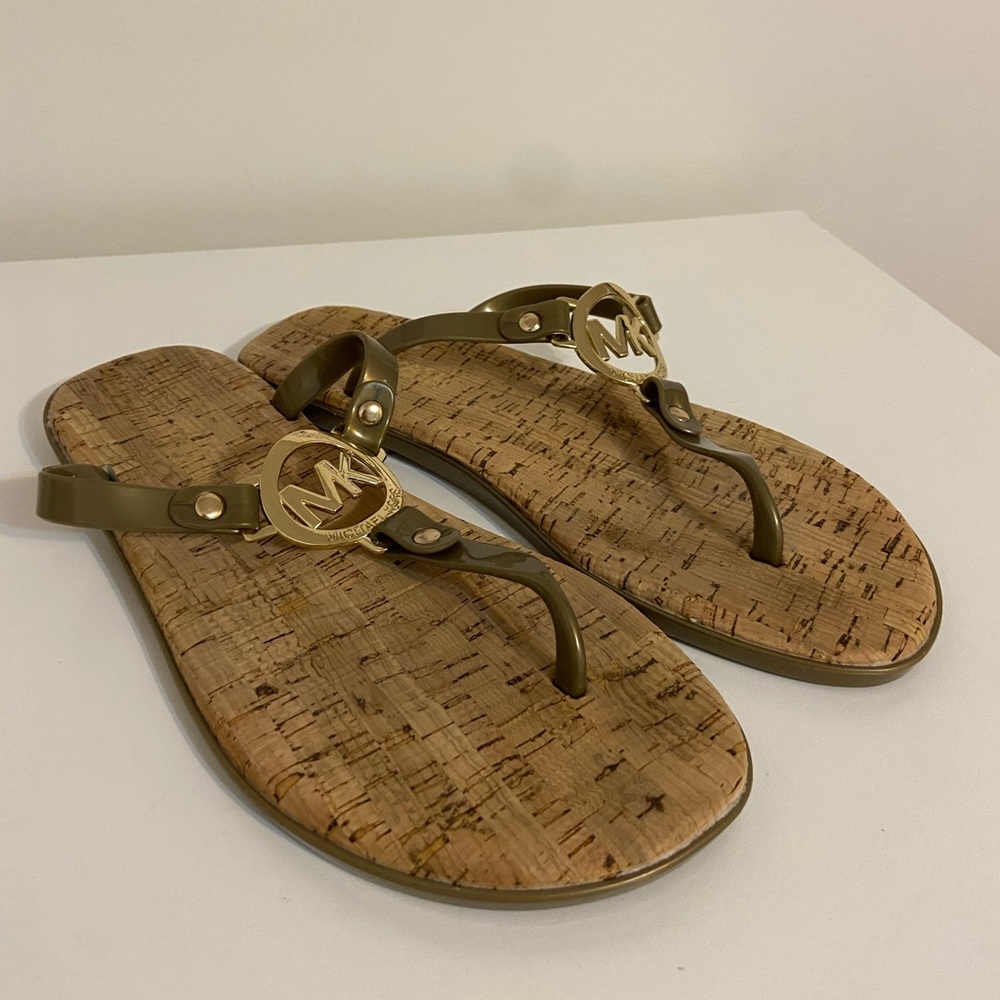 Michael Kors jelly cork sandals 6 womens